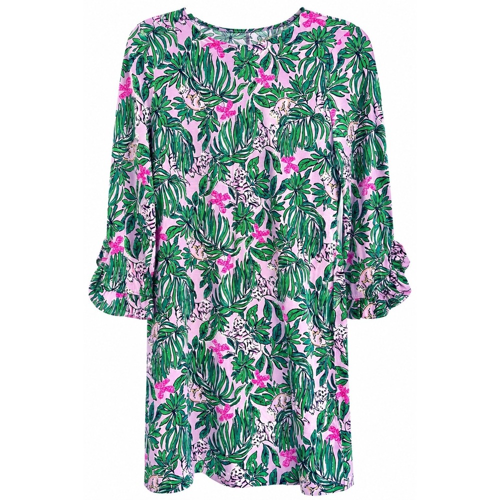 Lilly Pulitzer Nichole Dress Roaring With Joy Conch Shell Pink S NWT MSRP $108